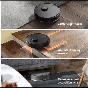 Robot vacuum and mop black